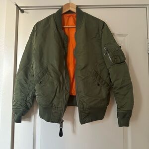 Olive Green Bomber Jacket